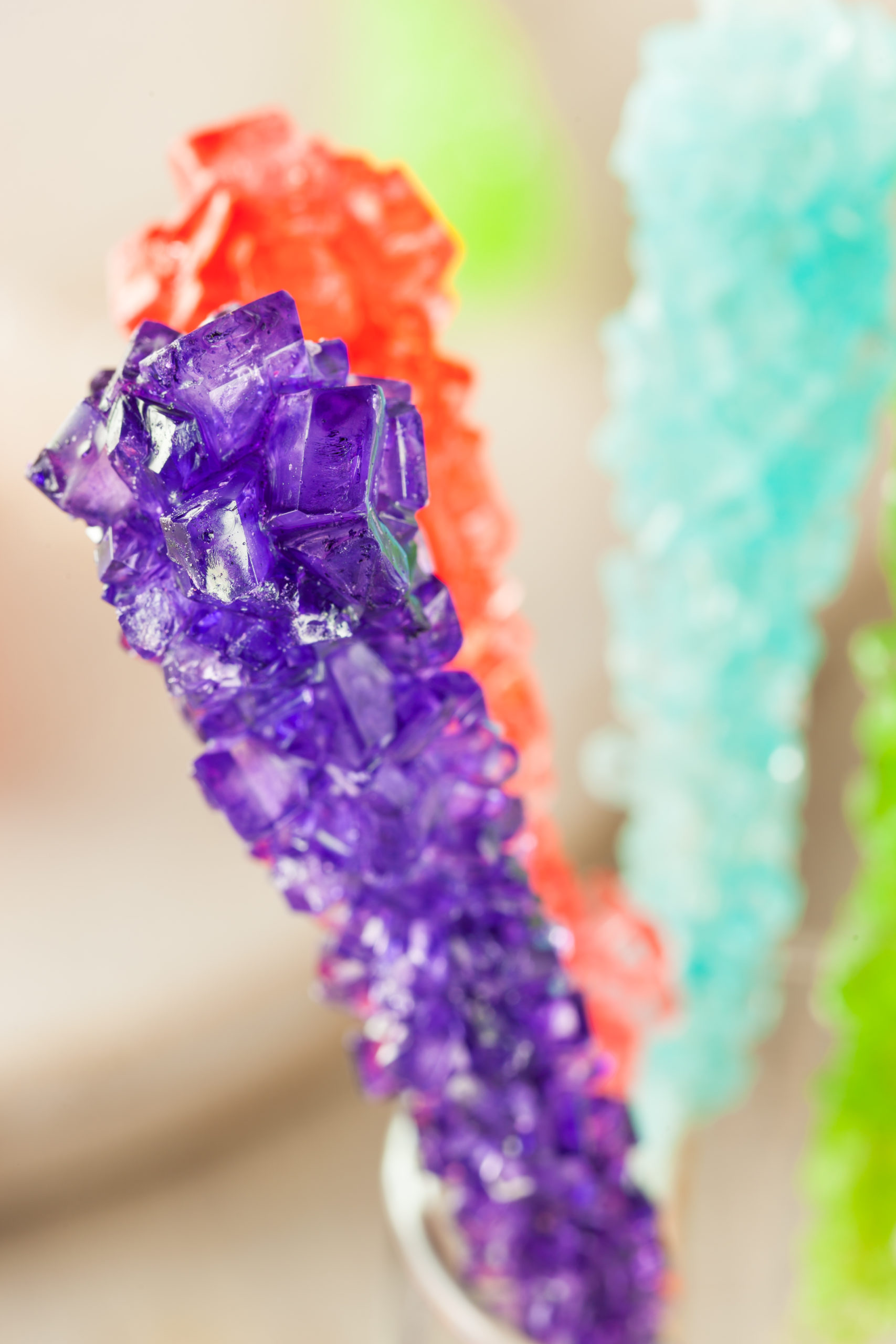 Sweet Sugary Multi Colored Rock Candy Ready to Eat